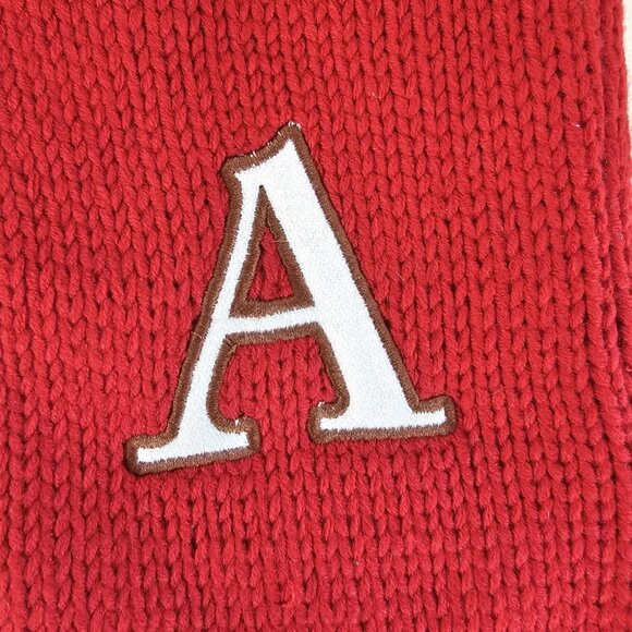 Letter "A" Monogram Knit Christmas Stocking Red & White Wondershop Target 16" - Picture 2 of 5